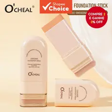 Bastão de Base e Corretivo à Prova D’água de Cobertura Completa, Antirrugas e Resistente a Manchas para Uso Diário