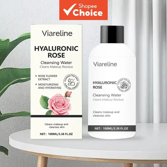 Água Micelar Viareline, Toque Suave, Leve, Não Oleosa, Remoção Suave de Maquiagem com Hidratação, Cuidados Diários com a