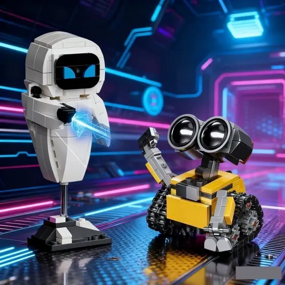 Brinquedo De Bloco De Construção-Robô WALL-E-Quebra-Cabeça 3D , Mini Blocos