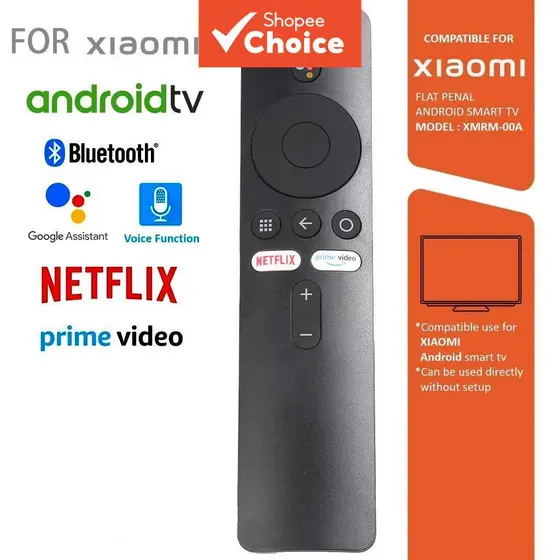 Controle Remoto De Voz Para Mi Box TV Stick 4K Bluetooth Controlador Inteligente Interruptor De Substituição Chave Fob