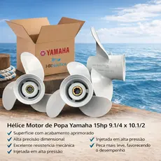 Hélice HR Para Motor de Popa Yamaha 15hp 9.1/4" x 10.1/2"