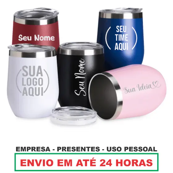 Copo Térmico Cuia Cerveja Personalizado C/ Tampa 360ml
