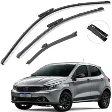 Kit Palheta Limpador Parabrisa Chuva Silicone Para Fiat Argo 2018 2019 2020 2021 2022 2023 2024 2025