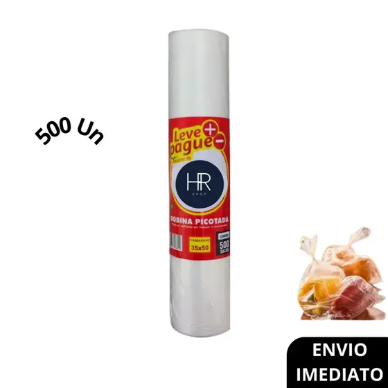 Sacos Plásticos Para Freezer 10kg Bobina Picotada 500 Un, 40x60cm Sacola Econômica