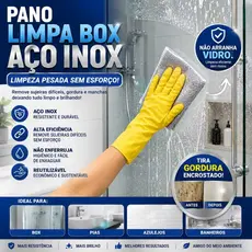 Pano Limpa Box Vidro Limpa Banheiros Aço Limpeza Malha Reutilizável Tira Crosta