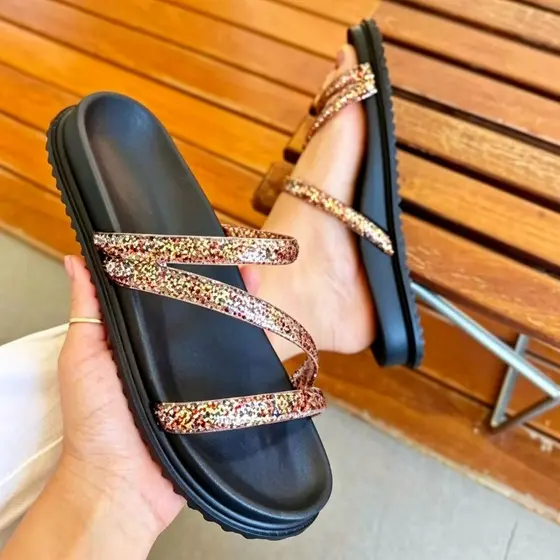Papete Sandália Feminina Confortável Moda Delicada Leve Promoção
