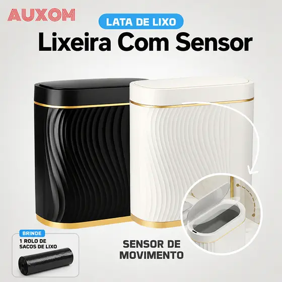 Lixeira Com Sensor 8 Litros Automática Operada Por Bateria lixeira banheiro+Saco de Lixo
