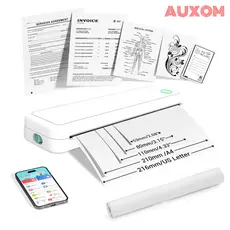 Mini Impressora Portátil A4 Bluetooth Sem Fio Impressão de Texto Imagens Adesivos Bateria 2600mAh