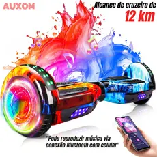 6,5" Infantil Hoverboard Skate com Música Bluetooth Iluminação e Motor de 600W para Meninos e Meninas-Brinquedos Premium