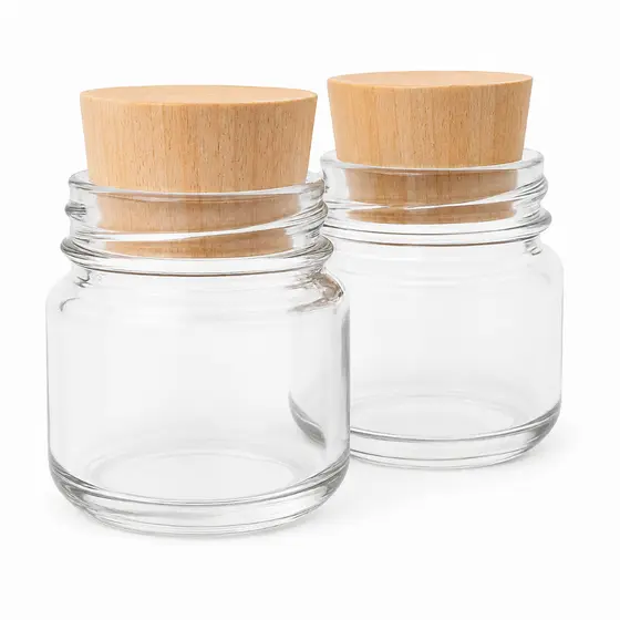Kit 24/50/100 Potinhos de Vidro 40ml Tampa Madeira Para Lembrancinhas Aniversarios Casamentos Velas