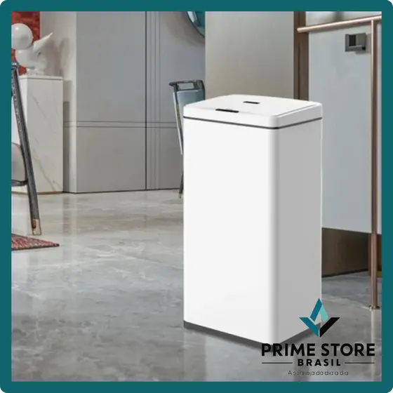 Lixeira Automática Com Sensor 50L Recarregável Inteligente Cozinha Sala Escritório - ENVIO IMEDIATO