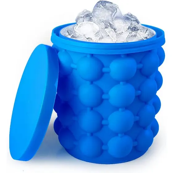 Balde De Gelo Silicone Térmico 120 Cubos Com Tampa Hermética Para Bebidas - ENVIO IMEDIATO