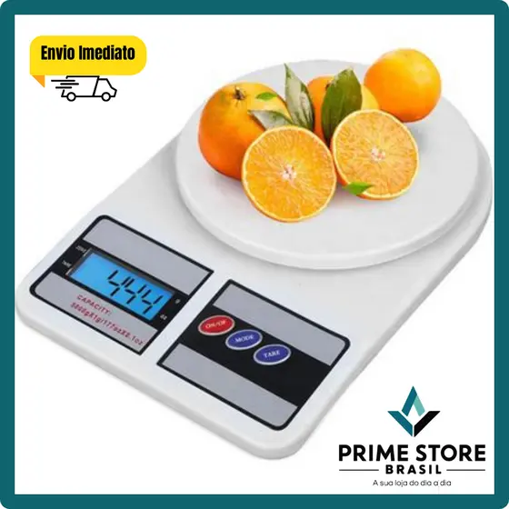 Balança De Cozinha Digital 10kg Alta Precisão Dieta e Nutrição Função Tara Finess Maromba Academia