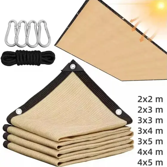 Sombrite 4x5m Tela de Proteção Solar para Área Externa Jardim Varanda e Piscina