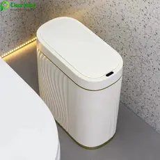 Lixeira Inteligente De Banheiro Estreito Cestos De Cozinha Com Sensor Automático Cesto,Saco De Lixo