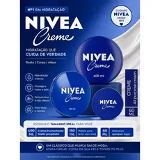 Creme Nivea Hidratante Tamanhos 400/60/150 ML Lata Azul Original