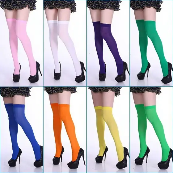 Meia Calça 7/8 Opaca Colorida Acima do Joelho - Diversas Coresde carnaval de Halloween