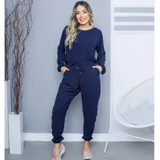 Conjunto Feminino Duas Peças: Blusa Mullet e Calça Jogger Comfy Outono/Inverno