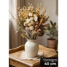 Ramalhete de flores secas naturais Boho Chic Médio 40 cm para vaso decoração