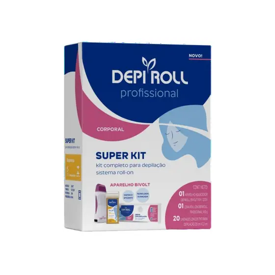 Kit Aparelho Aquecedor Termocera Depiroll Bivolt Cera Roll On Rápido Aquecimento
