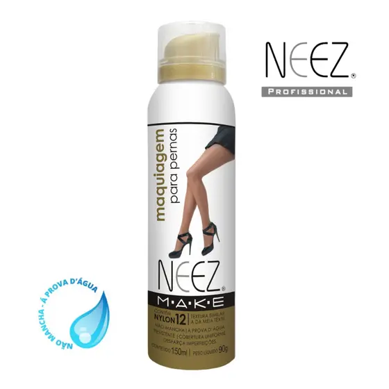 Maquiagem Base Corporal Morena Escura Prova D'agua Neez Esconde Celulite Estrias E Cicatriz 150mL