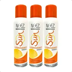 Kit 3 Autobronzeador Sun Neez Profissional Bronzeado Natural Imediato Bronze Sem Sol 150ml