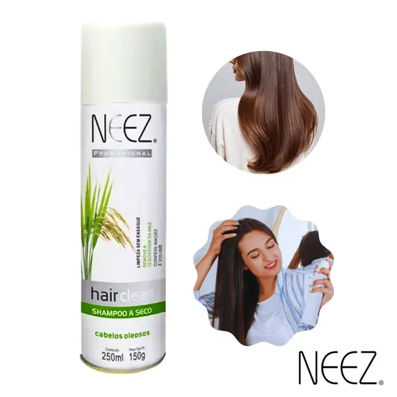 Shampoo A Seco Neez Profissional Para Cabelos Oleosos 250ml