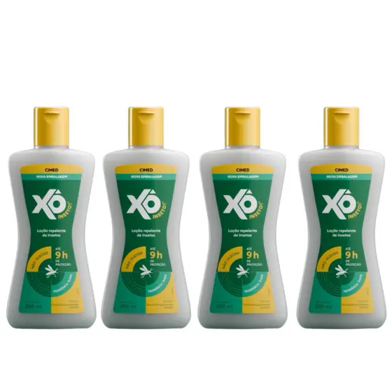Kit 04 Xô Inseto Creme Repelente 9H Proteção Contra Mosquitos - CIMED