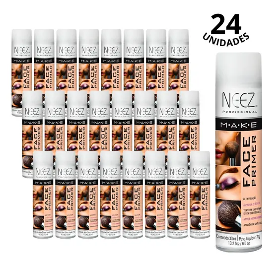Kit 24 Face Primer Alta Corbertura e Durabilidade Neez Profissional