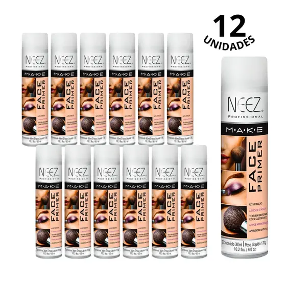 Kit 12 Face Primer Alta Corbertura e Durabilidade Neez Profissional