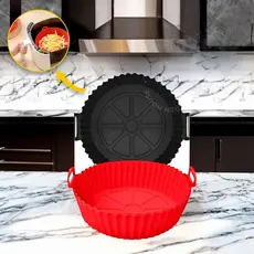 Forma Assadeira Para Fritadeira Air Fryer Em Silicone Flexível Lavável