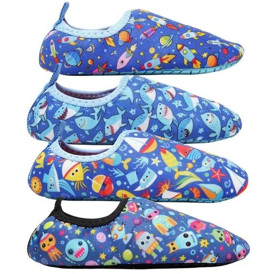 Sapatilha Aquática Antiderrapante Neoprene Areia Piscina Calce Fácil De Criança Infantil