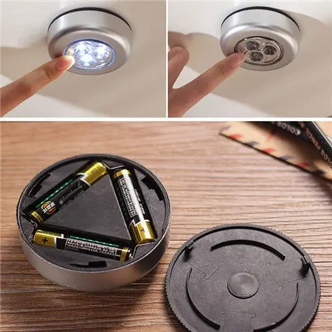 3 Pcs Lâmpada Adesiva De Emergência Com 3 LEDs Lampada Pequena Para Corredor/Parede/Armário