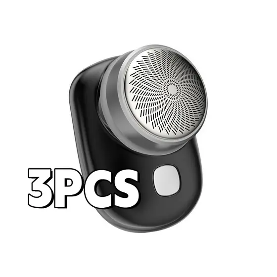 3 Pcs Mini Barbeador EléTrico PortáTil Só Para Barba Fina À Prova D'áGua Seco Duplo Uso Tipo