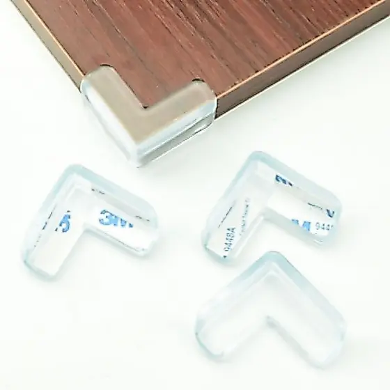 Kit 12 Protetor Quina De Mesa Em Silicone Com Adesivo Para Móveis Quarto Cozinha Promoção