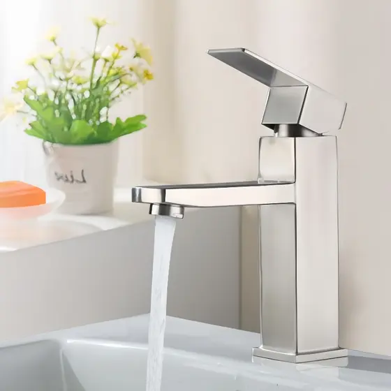 Monocomando Inox Torneira banheiro Alavanca Moderna Luxo De Volta Cromo Premium Moderna