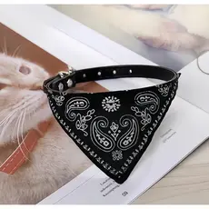 2 Kit Coleira Fina Bonita Bandana +Sino de Para Animais de Estimação / Gato / Cachorro / Filhote Pet