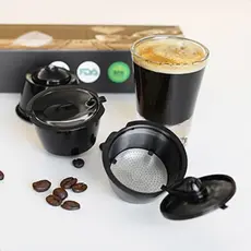 10 Kit Reutilizável Para Dolce Gusto Nescafe Copo De Cápsula De Café Filtro Preto