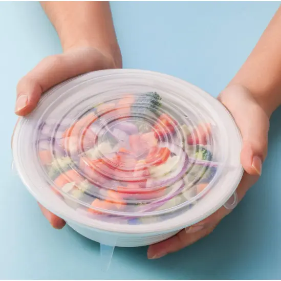 Tampas Panela Silicone Universal Reutilizável Elástica Tampas Silicone Cozinha