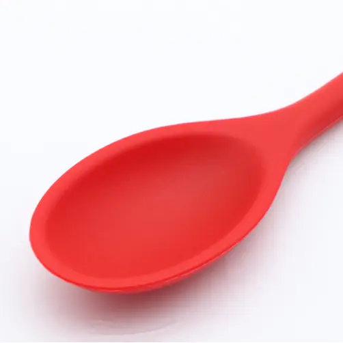 Colher De Silicone Vermelho Grande Durável Material De Segurança Adorável Artigos De Cozinha Promoção