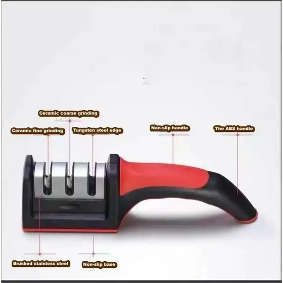 Afiador Amolador De Facas Aço Inox Base Emborrachado Profissional Afiador Amolador Promoção