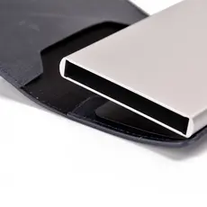 Carteiras Fibra De Carbono Porta-Cartões Masculina Marca Preta Mágica Tripla De Couro