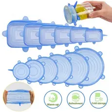 Tampas Panela Silicone Universal Reutilizável Elástica Tampas Silicone Cozinha