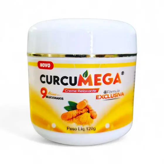 Creme Cúrcuma 120g Auxiliar Alívio Imediato de Dores Articulações Costas Musculares Massageador