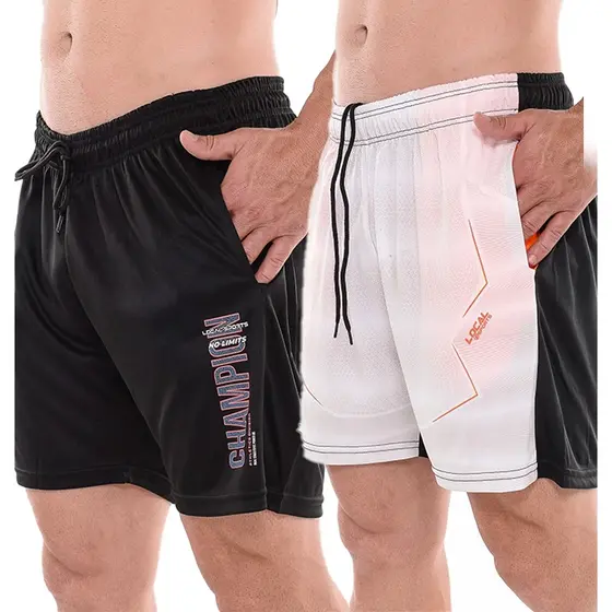 KIT COM 2 BERMUDA DRY SHORTS ESPORTIVO CALÇÃO MASCULINO