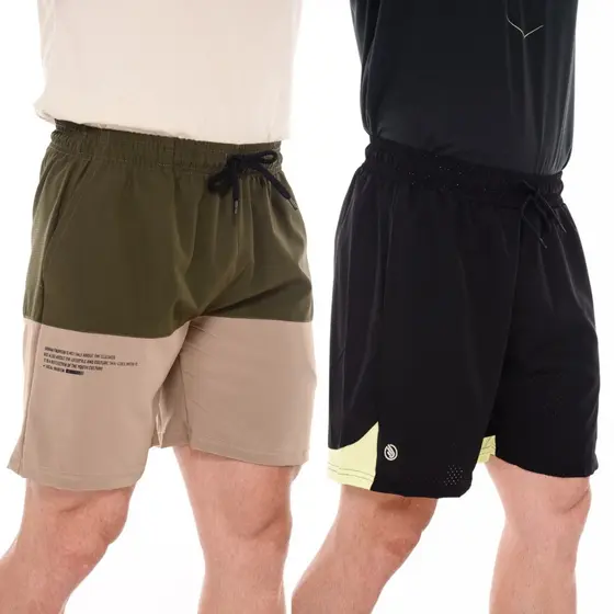 KIT COM 2 BERMUDAS DE MICROFIBRA DRY SHORTS ESPORTIVO CALÇÃO MASCULINO