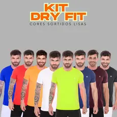 Kit 3 Camisetas Sortidas Dry Fit Masculina Tecido Anti Odor