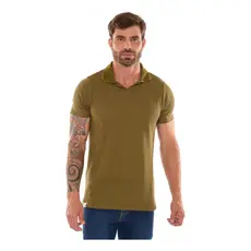 Camiseta Gola Polo Masculina Leve Diferenciada Manga Curta