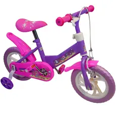 Bicicleta Infantil Menina Lilás Sereia Aro 12 Quadro em Aço A partir 2 anos até 35Kg Certif. INMETRO
