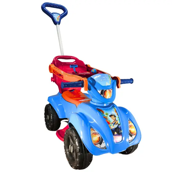Carrinho para Passeio Quadriciclo Cyber Menino - Proteção Lateral, Ajustável P/ Crianças até 1mt